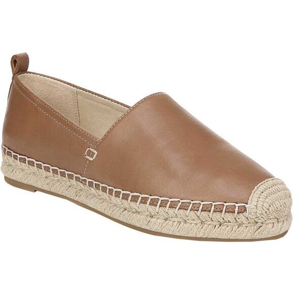 Sam Edelman Khloe Latte Tan Leather Slip On Preppy Summer Espadrille 8 - Picture 1 of 9